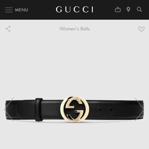 Gucci Leather Belt with interlocking G
